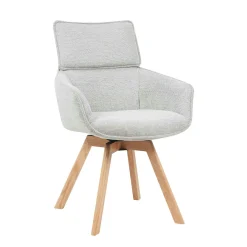 Chaise scandi pivotante taupe (lot de 2) CORTINA