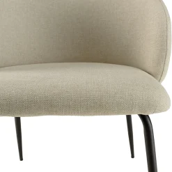 Chaise style cabriolet tissu écru (lot de 2) TIM