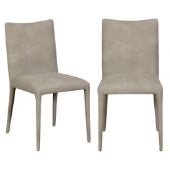 Chaise taupe moderne tout tissu (lot de 2) TREVI