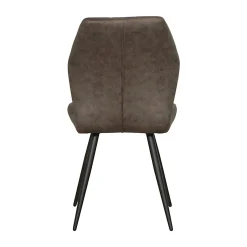 Chaise taupe motif damier,(lot de 2) LOMBARDIE