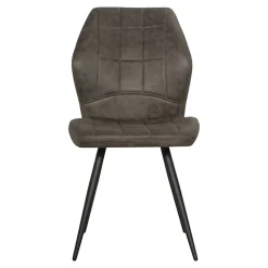 Chaise taupe motif damier,(lot de 2) LOMBARDIE