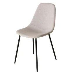 Chaise tissu beige TIM (lot de 2)