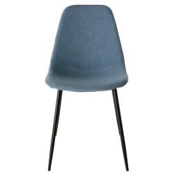 Chaise tissu bleu TIM (lot de 2)