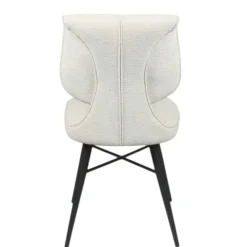 Chaise tissu écru à dossier double (lot de 2) LIGURIE
