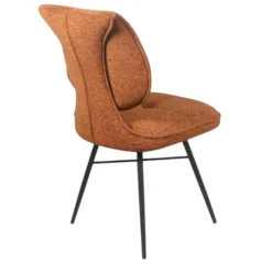 Chaise tissu rouille à dossier double (lot de 2) LIGURIE