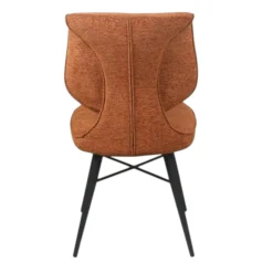 Chaise tissu rouille à dossier double (lot de 2) LIGURIE