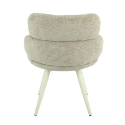 Chaise tissu taupe à dossier structuré (lot de 2) CORTINA