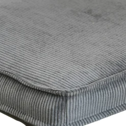 Chaise velours gris piètement luge (lot de 2) MALMOE