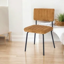 Chaise velours grosses côtes moutarde (lot de 2) IENA