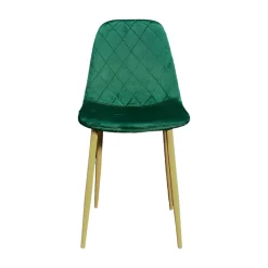 Chaise velours verte (lot de 2) HAWAI