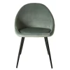 Chaise velours vert jade TIM (lot de 2)