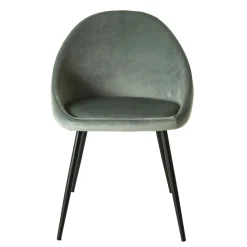 Chaise velours vert jade TIM (lot de 2)