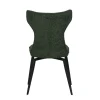 Chaise verte pivotante en velours avec passepoil (lot de 2) LOMBARDIE