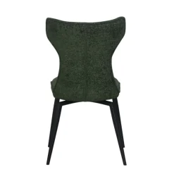 Chaise verte pivotante en velours avec passepoil (lot de 2) LOMBARDIE