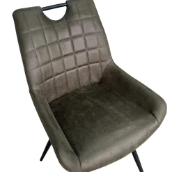 Chaise vert foncé effet vieilli à poignée intégrée (lot de 2) MALMOE