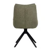 Chaise vert foncé pivotante en velours texturé (lot de 2) IENA