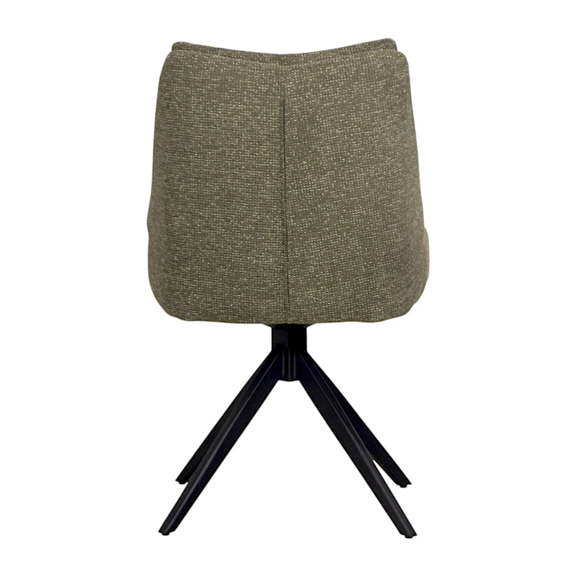 Chaise vert foncé pivotante en velours texturé (lot de 2) IENA