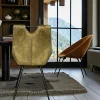Chaise vert kaki avec poignée (lot de 2) MALMOE