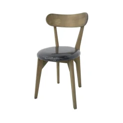 Chaise vintage arrondie hévéa SIXTIES