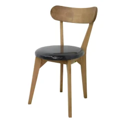 Chaise vintage arrondie hévéa SIXTIES