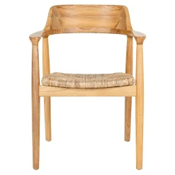 Chaise vintage en bois exotique (lot de 2)