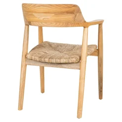 Chaise vintage en bois exotique (lot de 2)