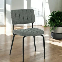 Chaise vintage grise FAIRLIE (lot de 2)