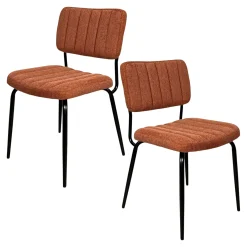 Chaise vintage rouille FAIRLIE (lot de 2)