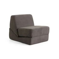 Chauffeuse convertible gris foncé en bouclette SAPPO