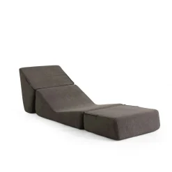 Chauffeuse convertible gris foncé en bouclette SAPPO