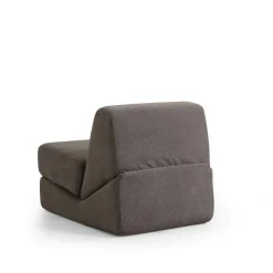 Chauffeuse convertible gris foncé en bouclette SAPPO