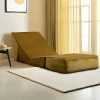 Chauffeuse convertible moutarde velours, lit d'appoint SAPPO
