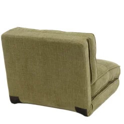 Chauffeuse convertible 1 place en tissu couleur vert ASTORI