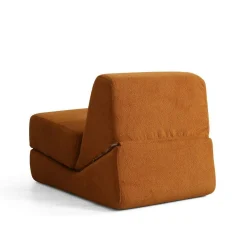 Chauffeuse convertible rouille bouclette, lit d'appoint SAPPO