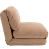 Chauffeuse 1 place multi-position en tissu couleur vieux rose ASTORI