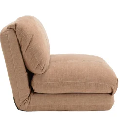 Chauffeuse 1 place multi-position en tissu couleur vieux rose ASTORI