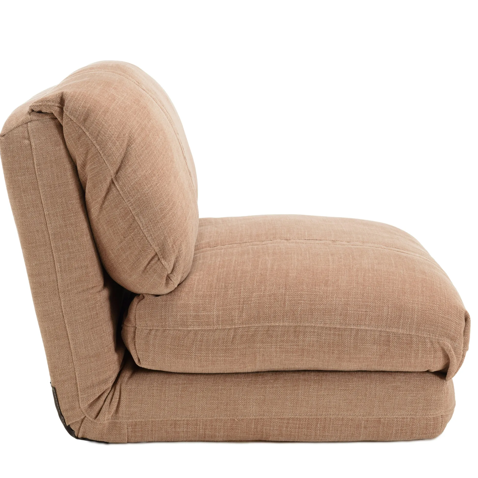 Chauffeuse 1 place multi-position en tissu couleur vieux rose ASTORI