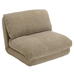 Chauffeuse 1 place multi-position en tissu couleur taupe ASTORI