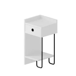 Chevet blanc moderne - 1 niche ouverte, côté gauche JENA