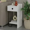 Chevet blanc moderne - 1 niche ouverte, côté droit JENA