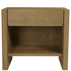 Chevet couleur naturelle 1 tiroir design arrondi VELAR