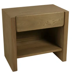 Chevet couleur naturelle 1 tiroir design arrondi VELAR