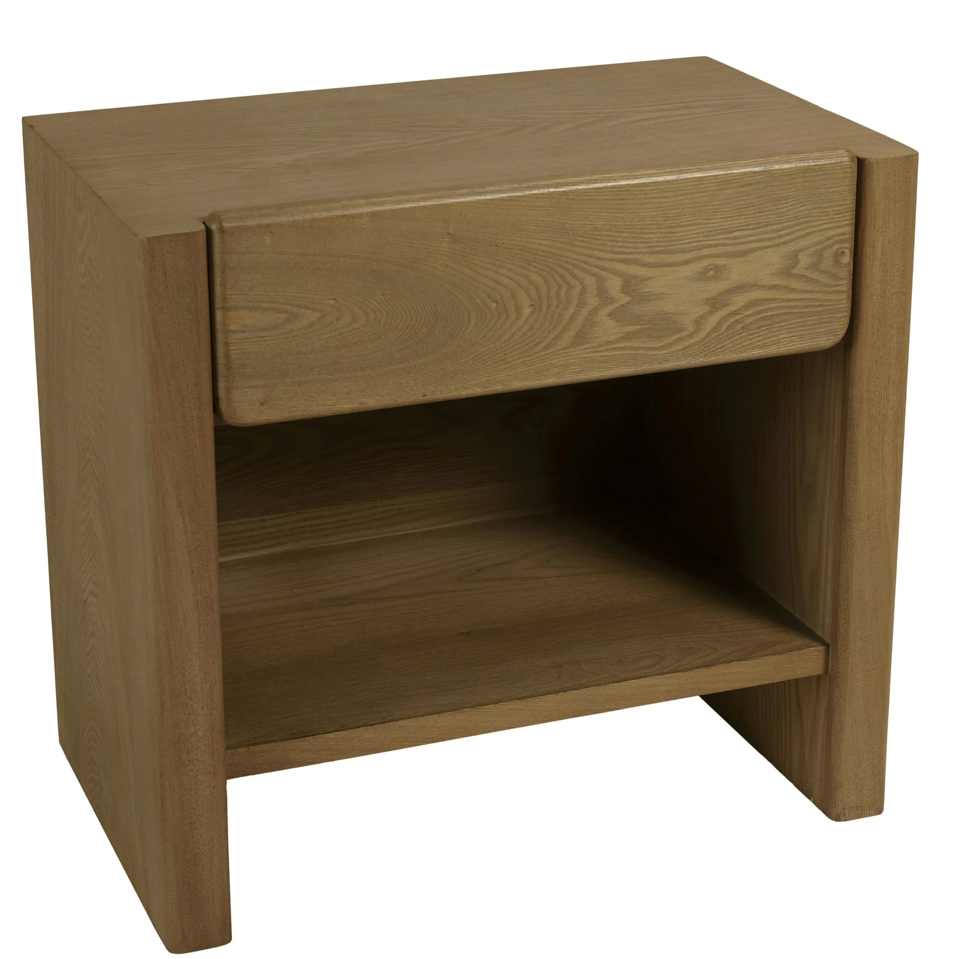 Chevet couleur naturelle 1 tiroir design arrondi VELAR