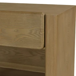 Chevet couleur naturelle 1 tiroir design arrondi VELAR