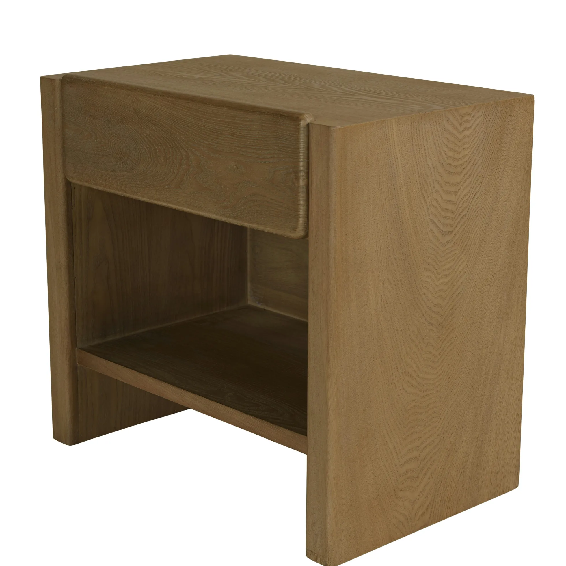 Chevet couleur naturelle 1 tiroir design arrondi VELAR