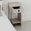Chevet moderne moka - 1 niche ouverte, côté droit JENA