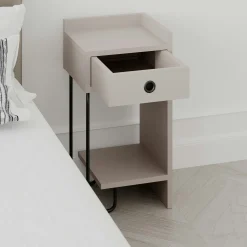 Chevet moderne moka - 1 niche ouverte, côté droit JENA
