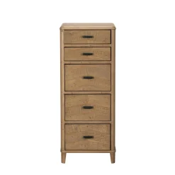 Chiffonnier en bois recyclé FSC 5 tiroirs HANOI