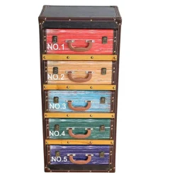 Chiffonnier façon valises colorées PUNO