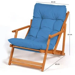 Chilienne bleue pliante - grand confort SORA
